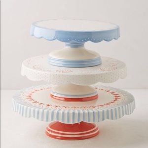 Anthropologie Scallop 3 set Cake stands